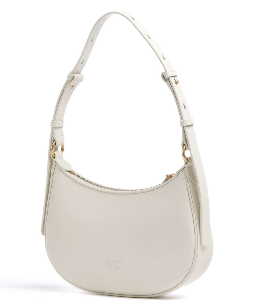 Pinko Half Moon Mini Shoulder bag bianco seta/antique gold
