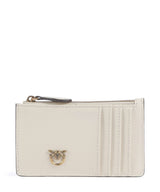 Pinko Airone Credit card holder bianco seta/antique gold