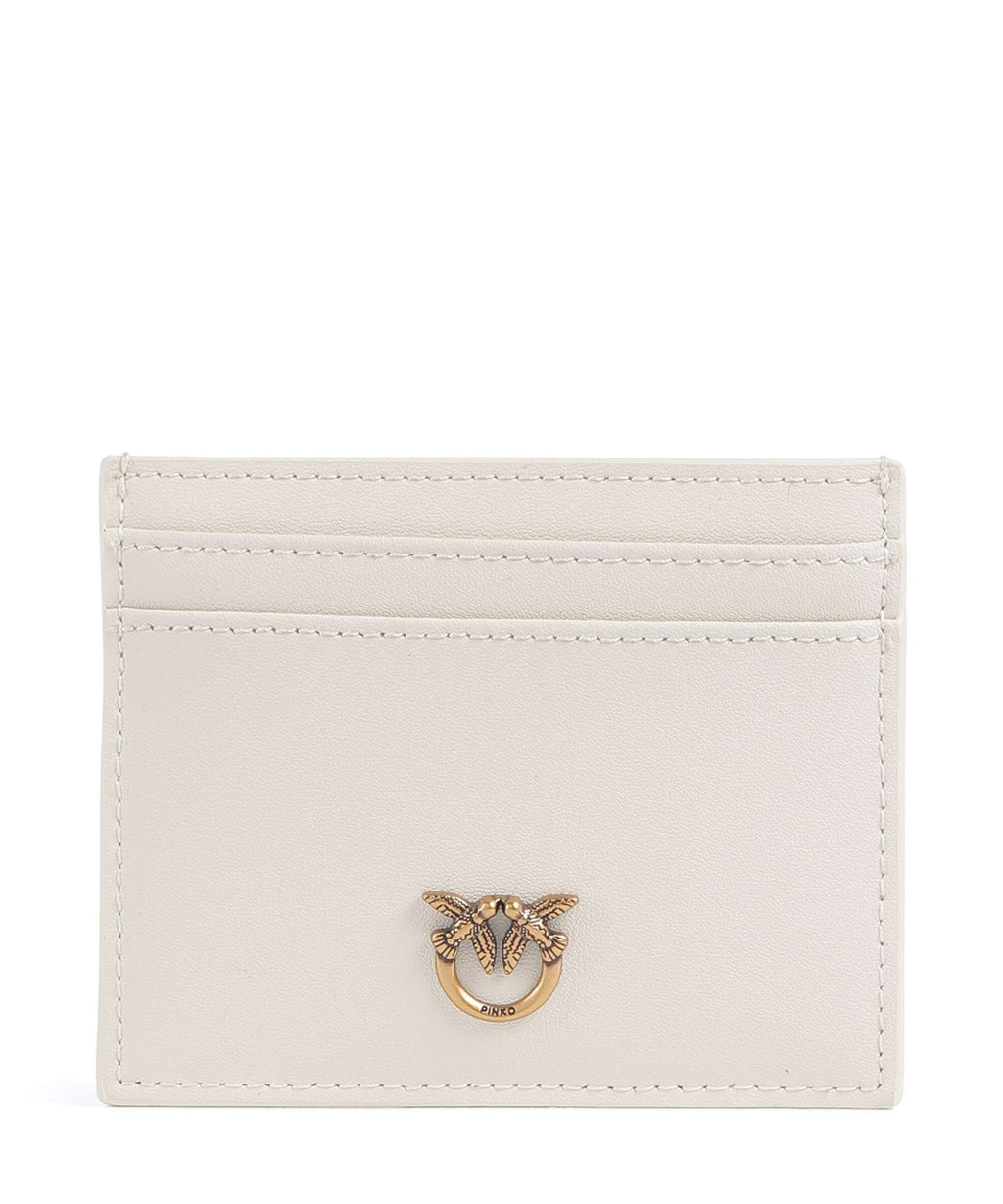 Pinko Credit card holder bianco seta/antique gold