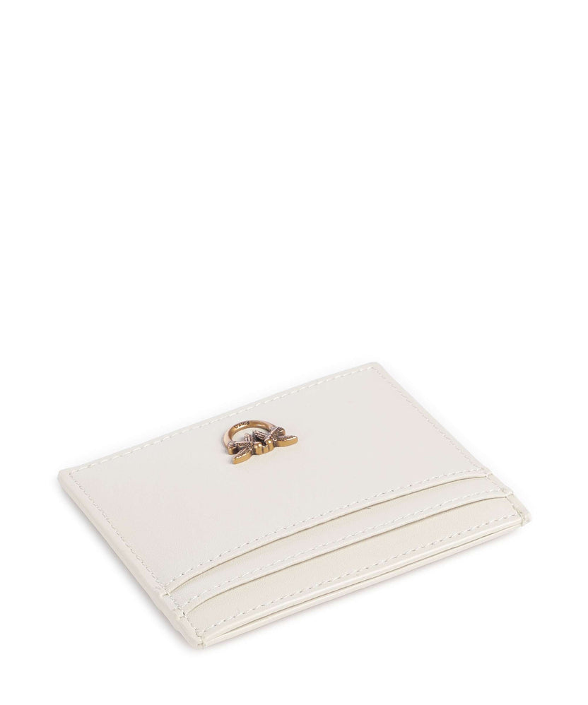 Pinko Credit card holder bianco seta/antique gold