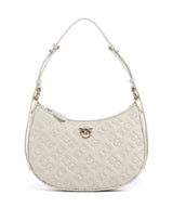 Pinko Half Moon Mini Taška cez rameno bianco seta/antique gold