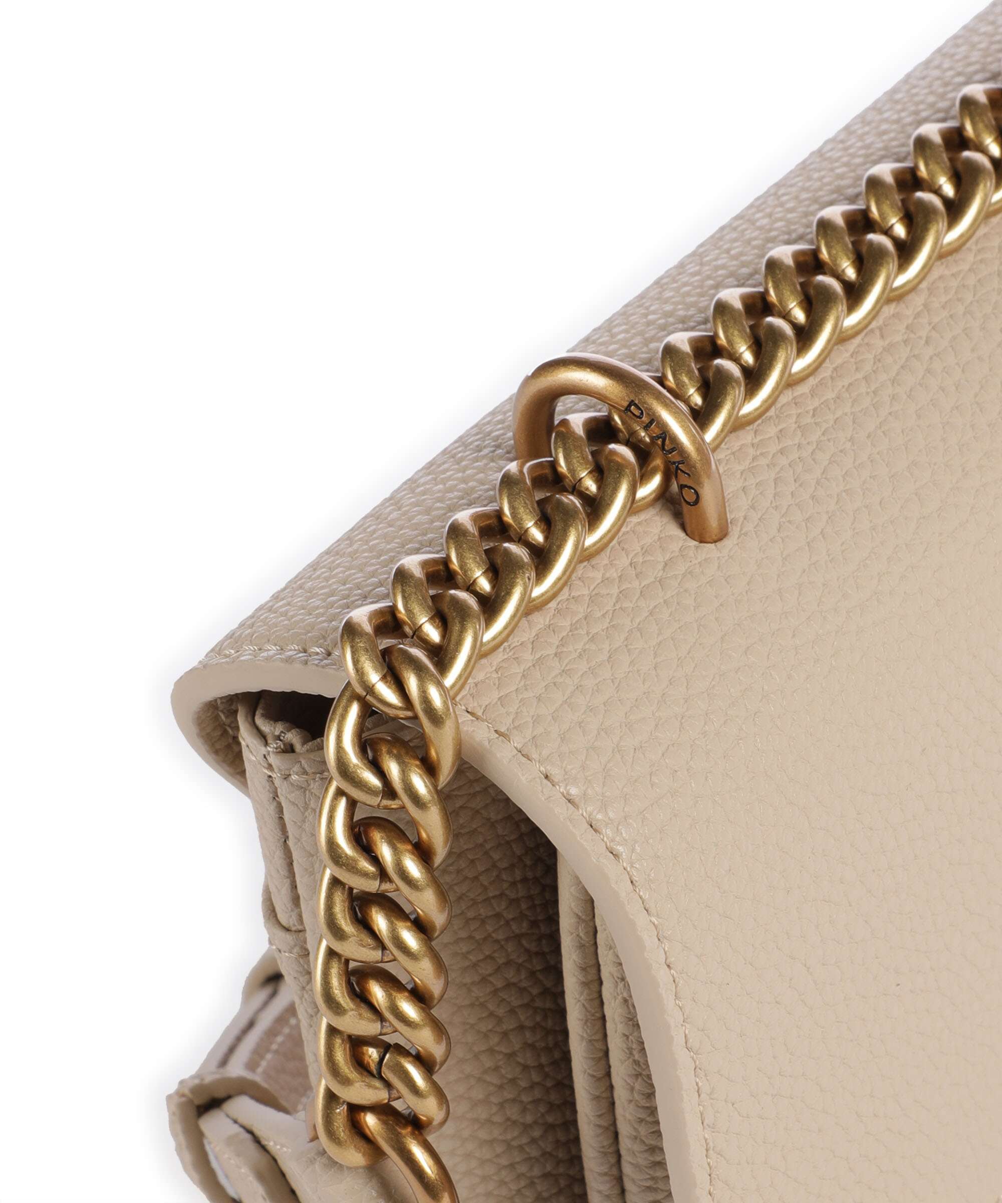 Pinko Love Soft Mini Shoulder bag beige/grigio fumo/antique gold