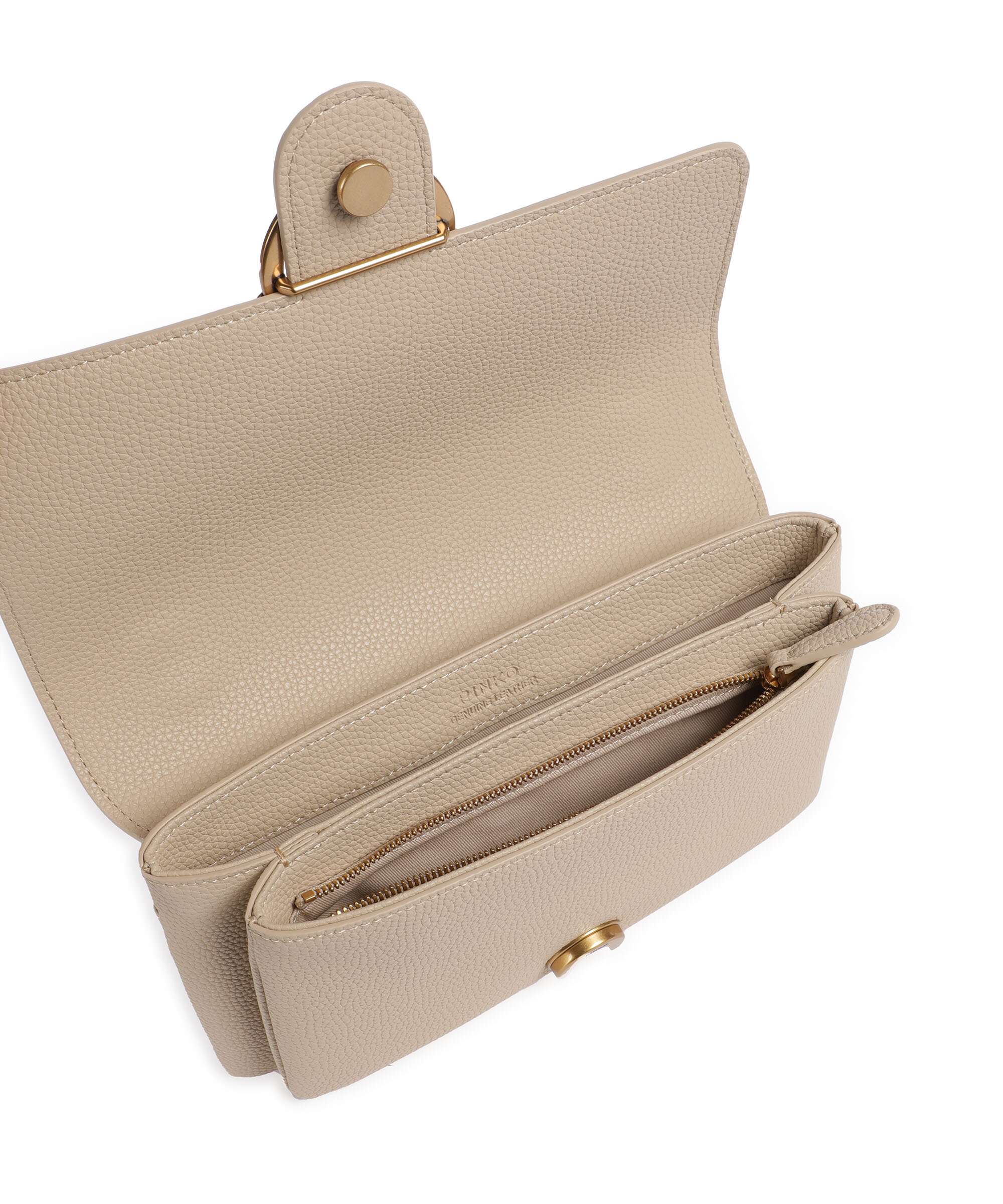 Pinko Love Soft Mini Shoulder bag beige/grigio fumo/antique gold