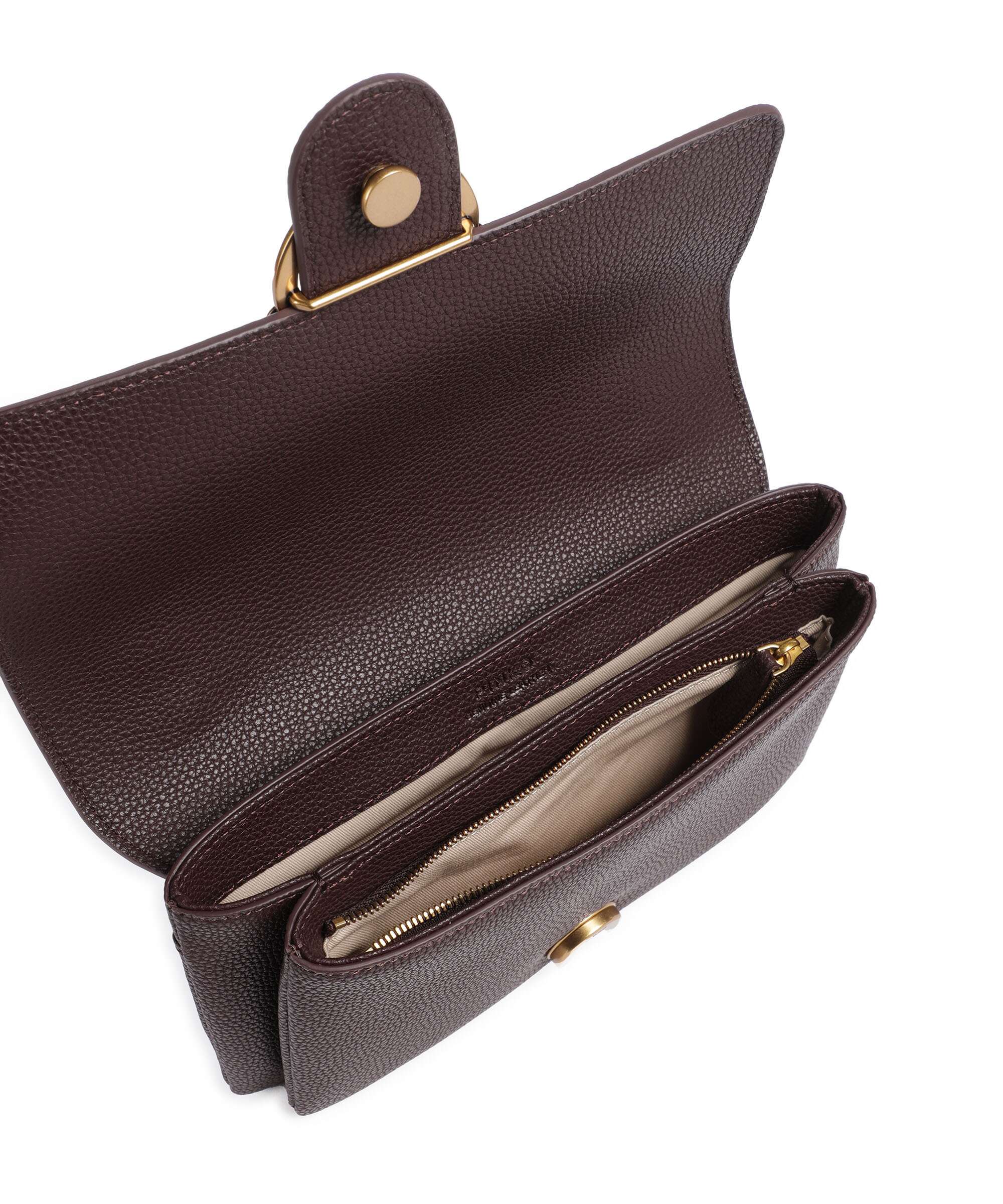 Pinko Love Soft Mini Shoulder bag uva di catawba/antique gold