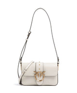 Pinko Love One Mini Slouchy Shoulder bag bianco seta/antique gold