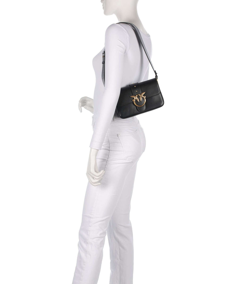Pinko Love One Mini Slouchy Shoulder bag nero/antique gold