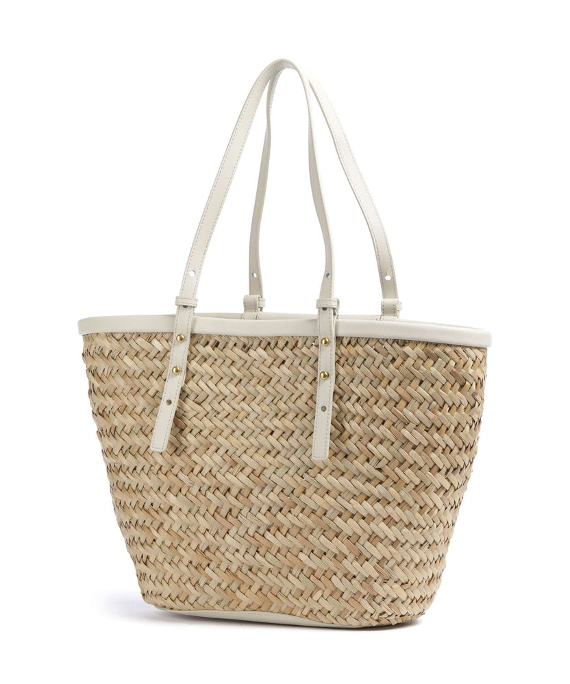 Pinko Love Summer Tote bag bianco seta/antique gold