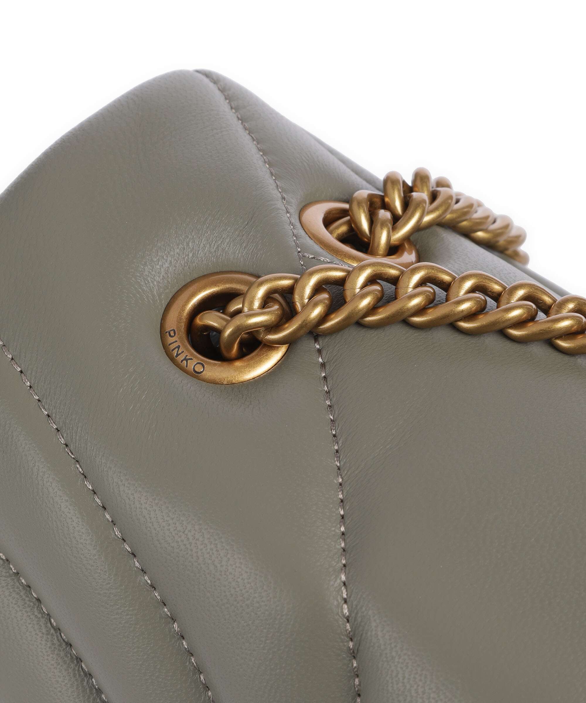 Pinko Love Puff Classic Shoulder bag verde vertiver/antique gold