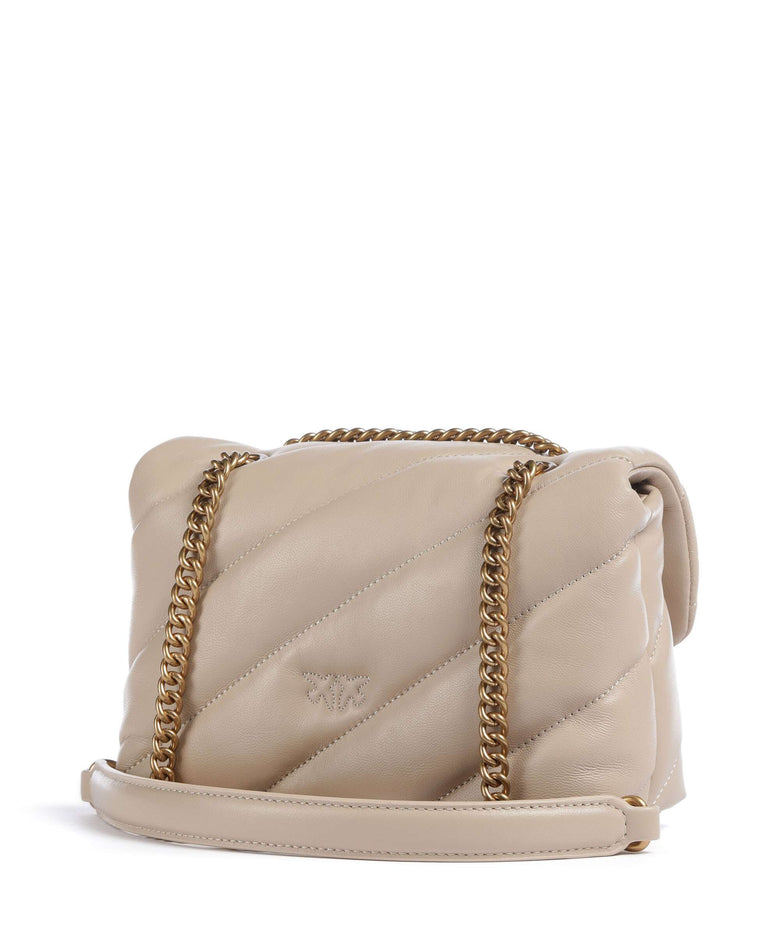 Pinko Love Puff Mini Shoulder bag beige/grigio fumo/antique gold