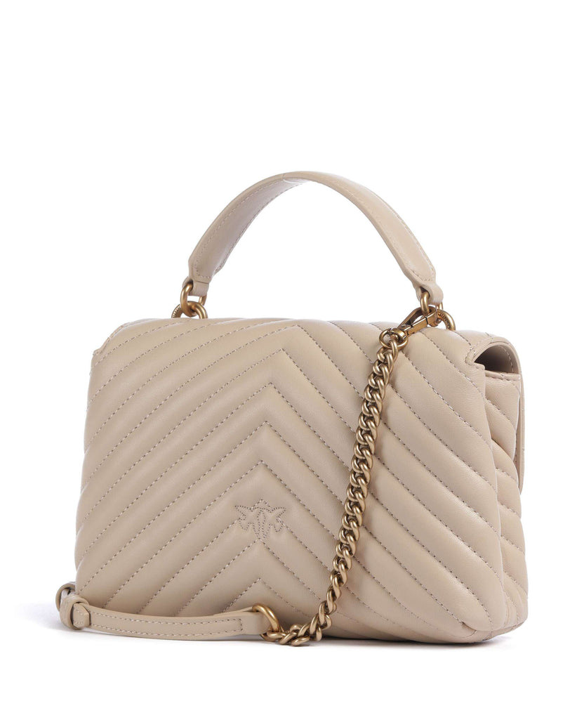 Pinko Love Lady Puff Mini Handbag beige/grigio fumo/antique gold