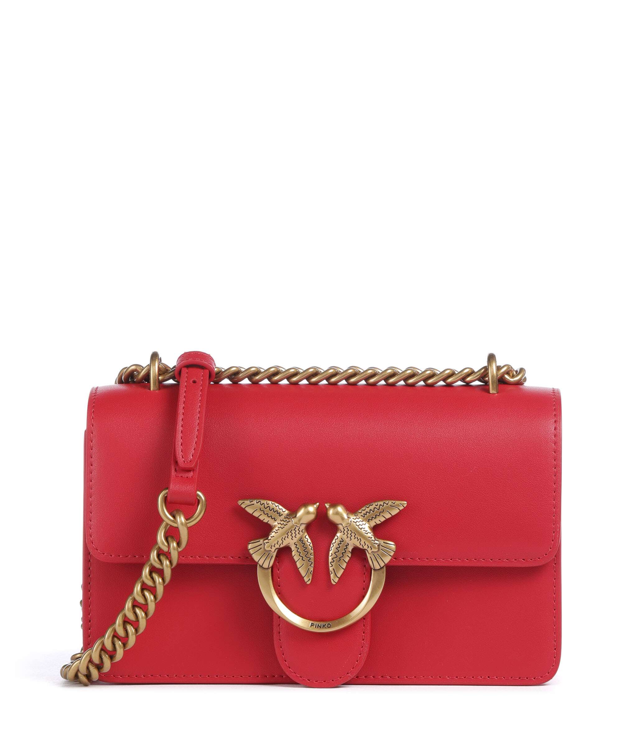 Pinko Love One Mini Shoulder bag rosso/antique gold