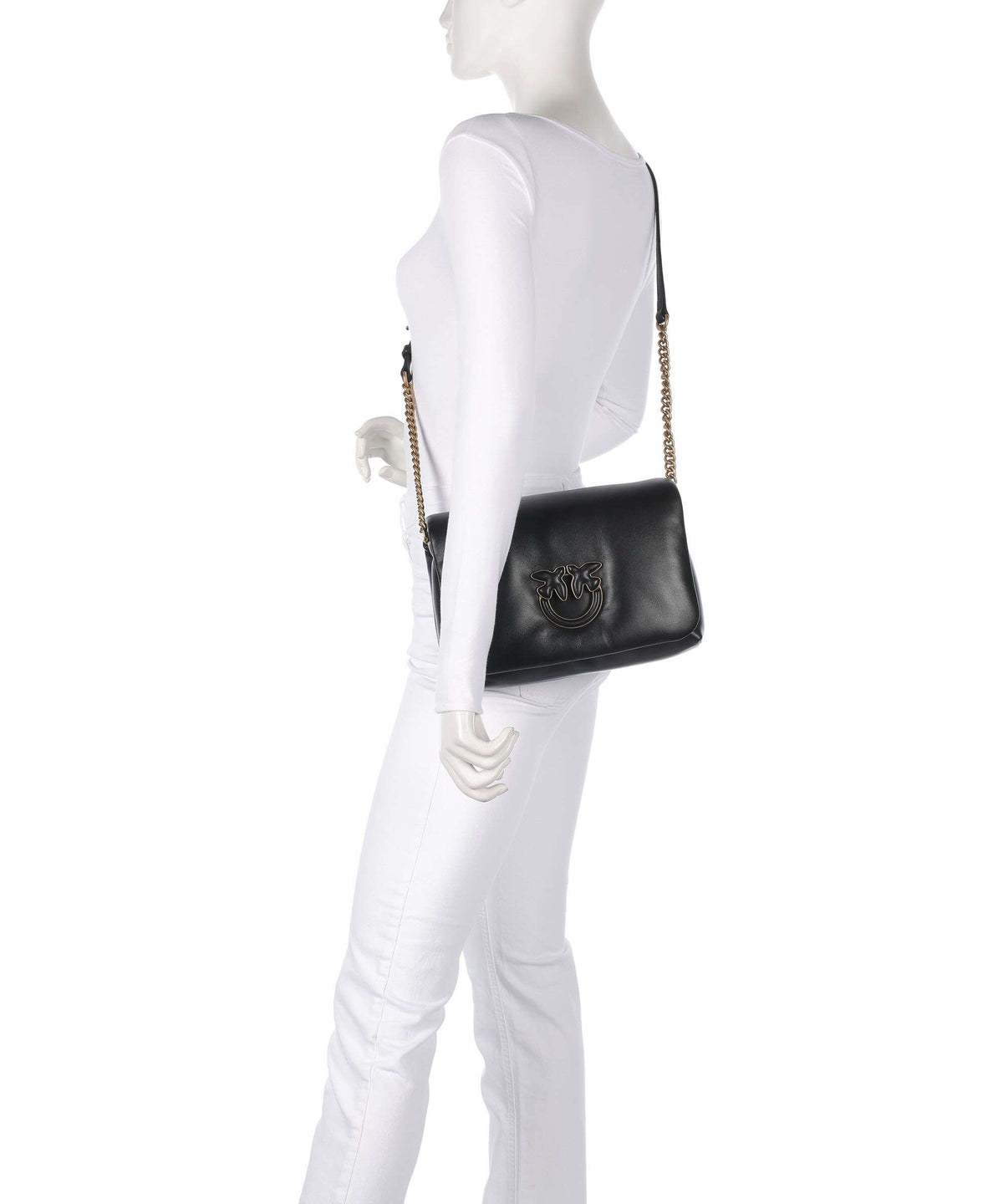 Pinko Love Click Puff Classic Crossbody bag nero/antique gold