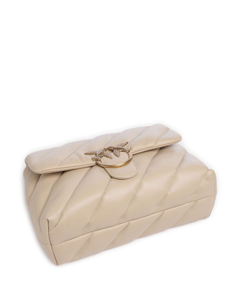 Pinko Love Puff Big Shoulder bag beige/grigio fumo/antique gold