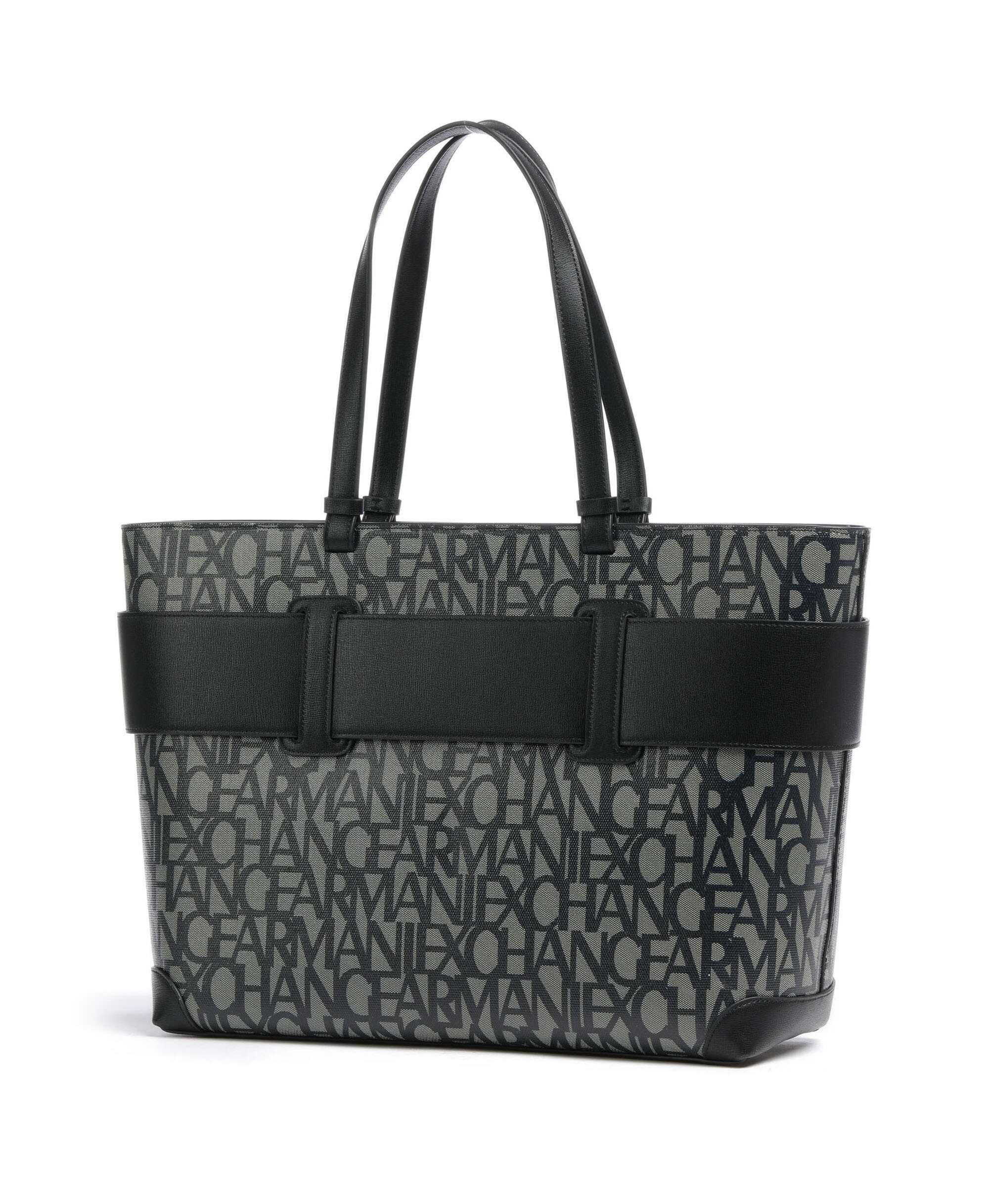 Armani Exchange Susy M Tote bag beige/navy stripes