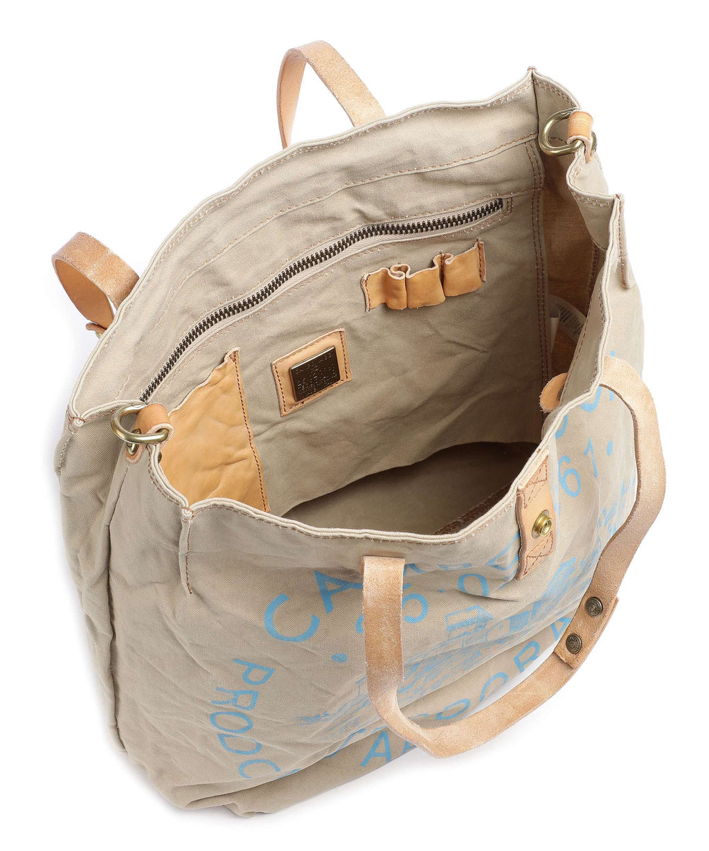 Campomaggi Tote bag beige/naturale/ceruleo