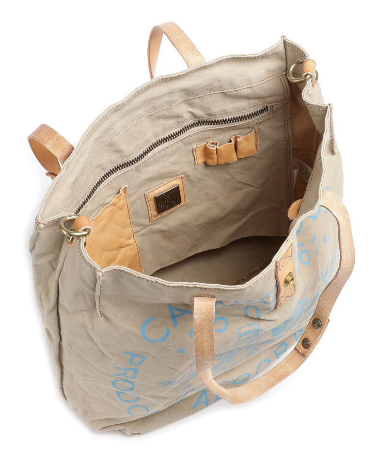 Campomaggi Tote bag beige/naturale/ceruleo