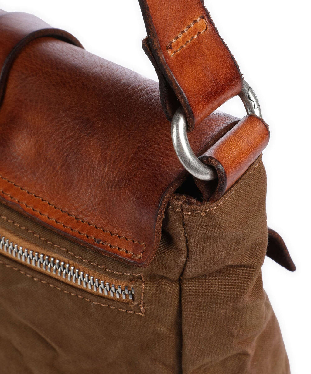 Campomaggi Crossbody bag verde militare/cognac