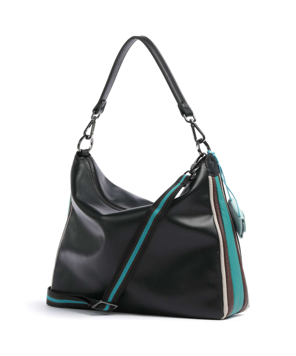 Gabs Stripes Calliope Hobo bag nero