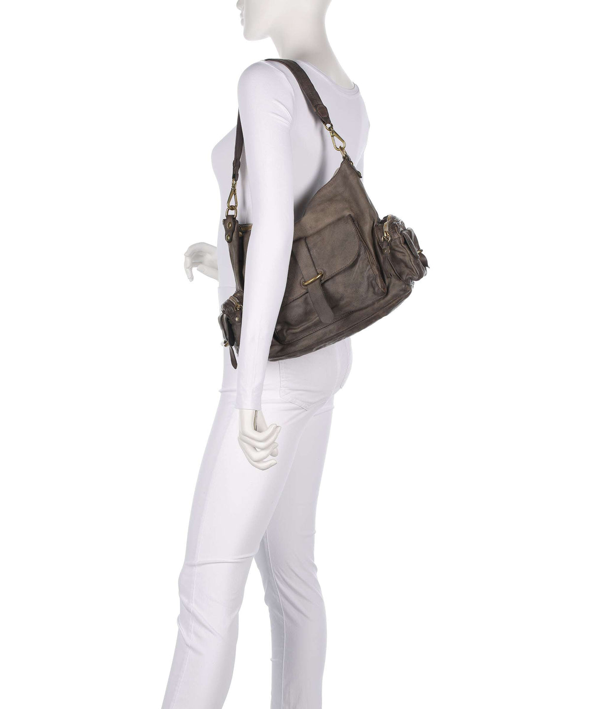 Campomaggi Hobo bag cemento