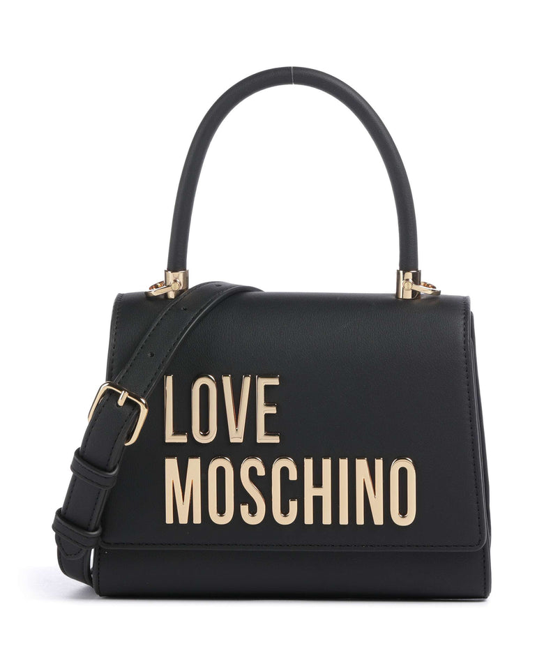 Love Moschino Bold Love Laminated Crossbody bag nero