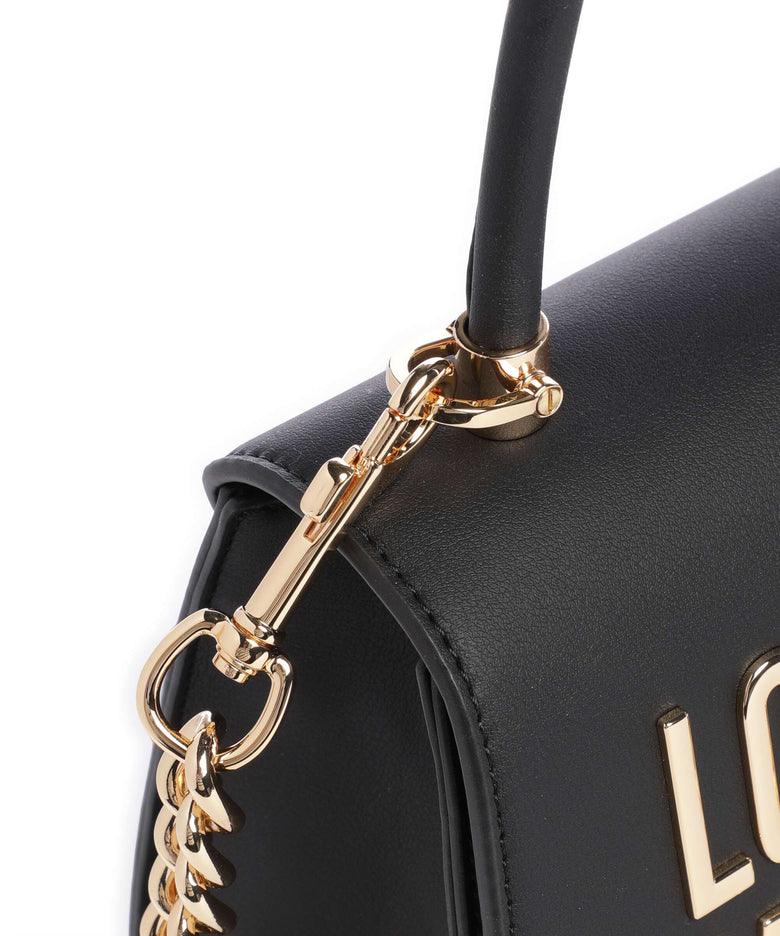 Love Moschino Bold Love Laminated Crossbody bag nero