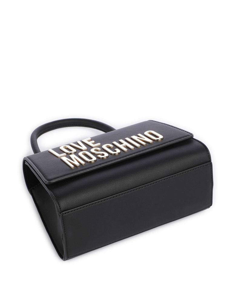 Love Moschino Bold Love Laminated Crossbody bag nero