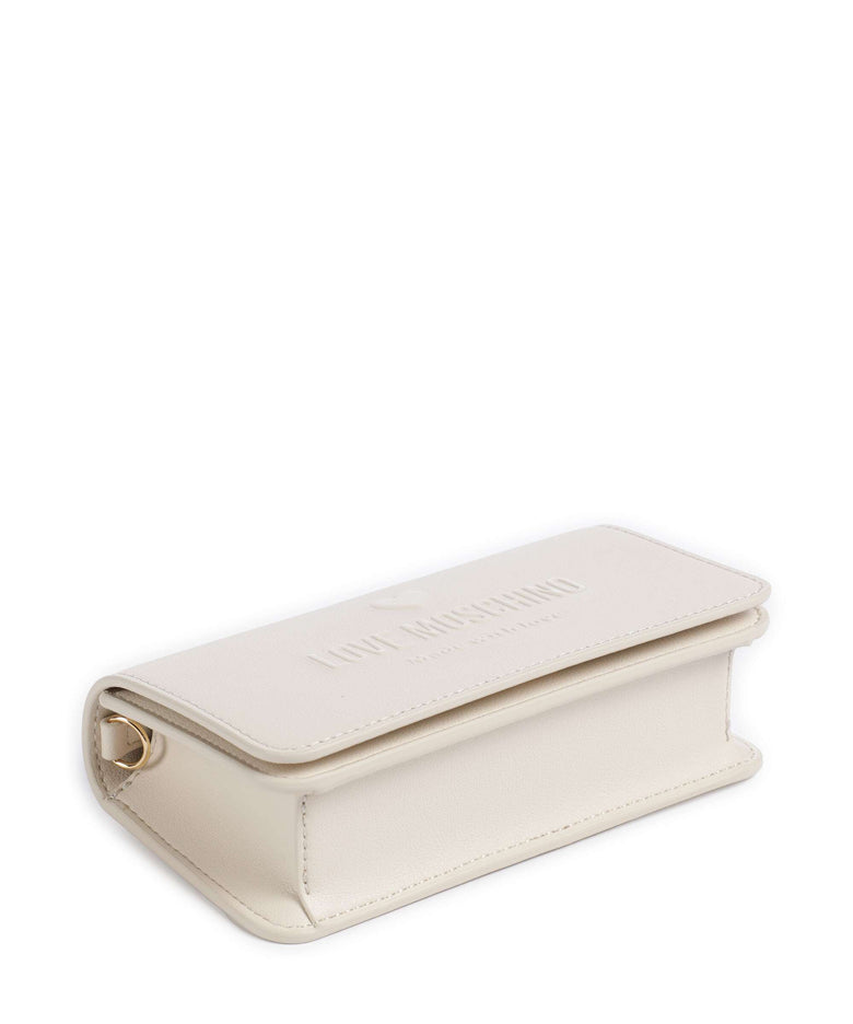 Love Moschino Love Embossed Crossbody bag avorio