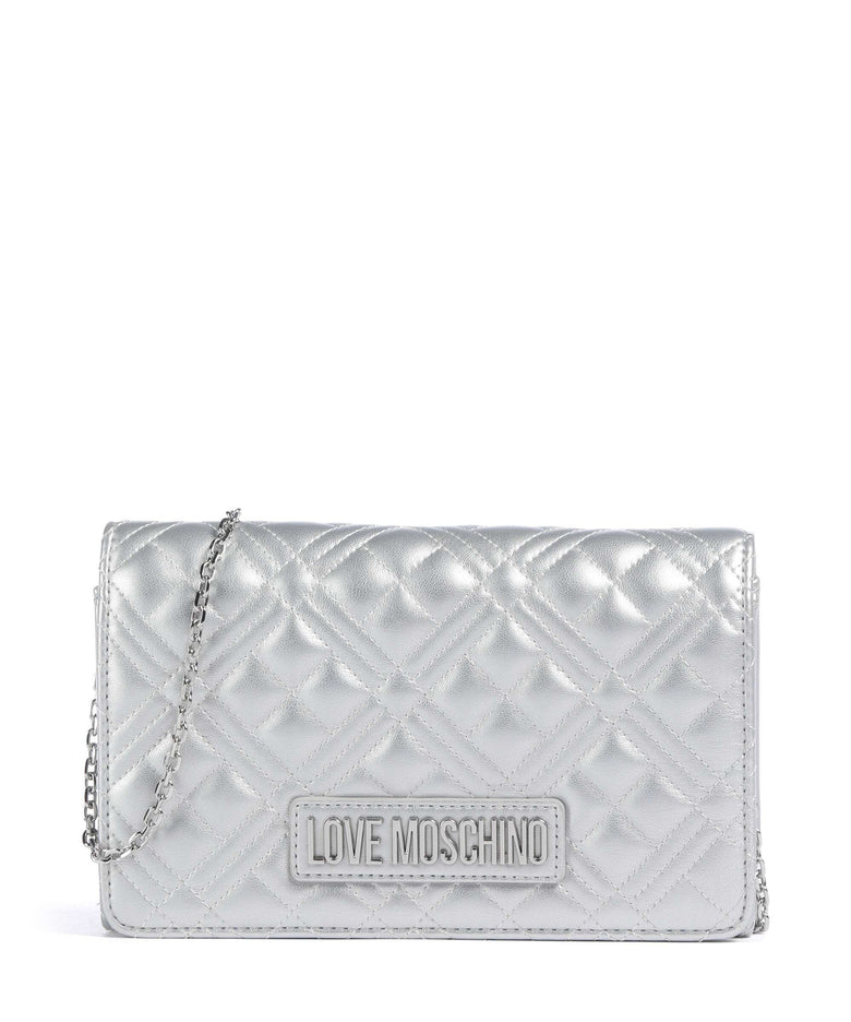 Love Moschino Smart Daily Crossbody bag metallic silver