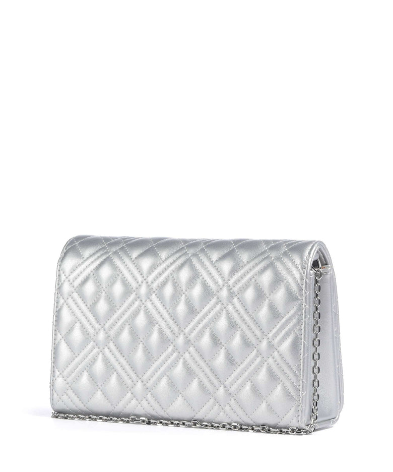 Love Moschino Smart Daily Crossbody bag metallic silver