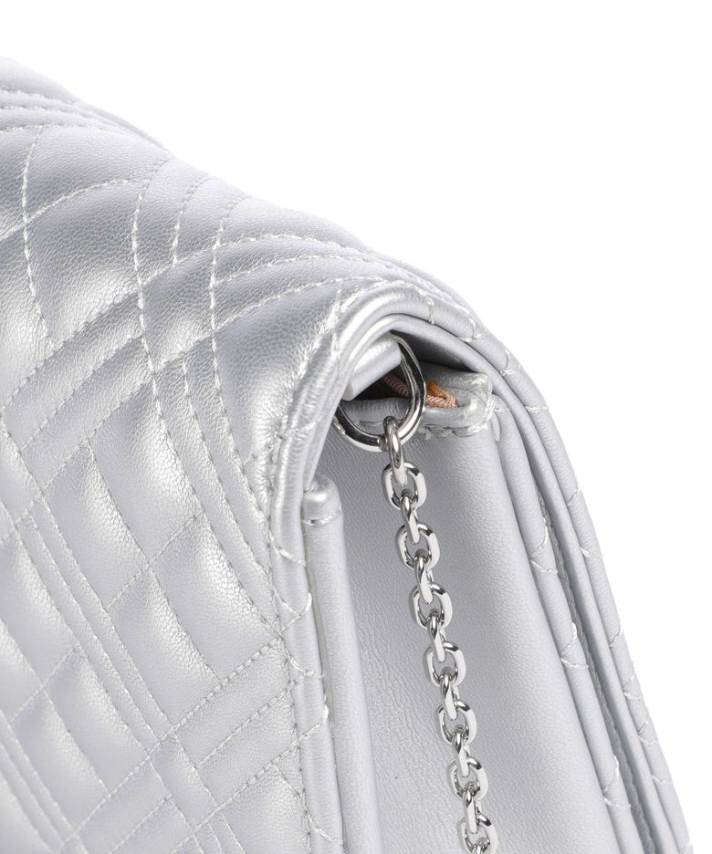 Love Moschino Smart Daily Crossbody bag metallic silver