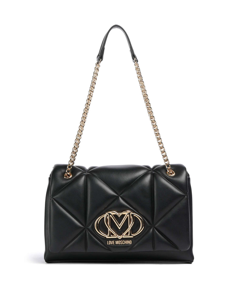 Love Moschino Embossed Q Shoulder bag nero
