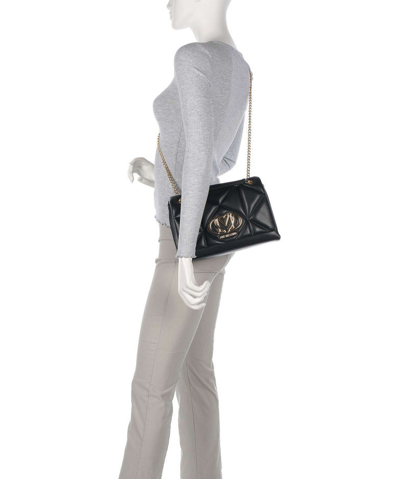 Love Moschino Embossed Q Shoulder bag nero