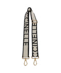 Coccinelle Nastro Signature Bag strap chalk/noir