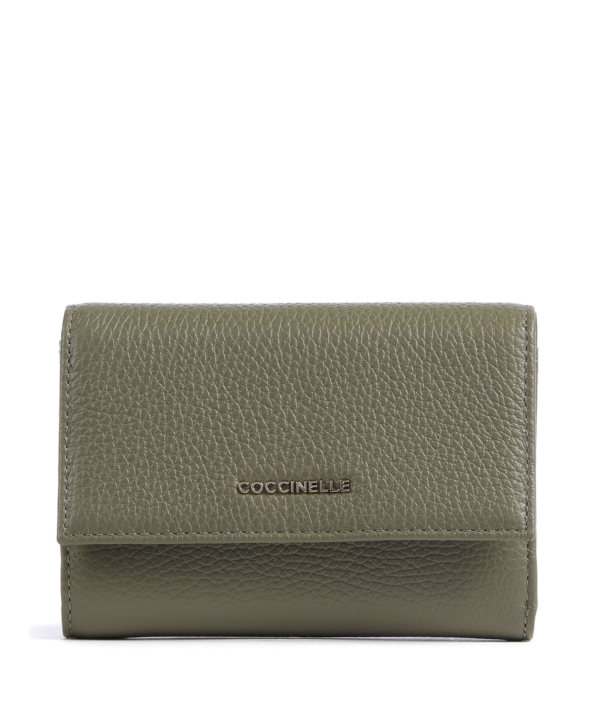 Coccinelle Metallic Soft Wallet laurel green
