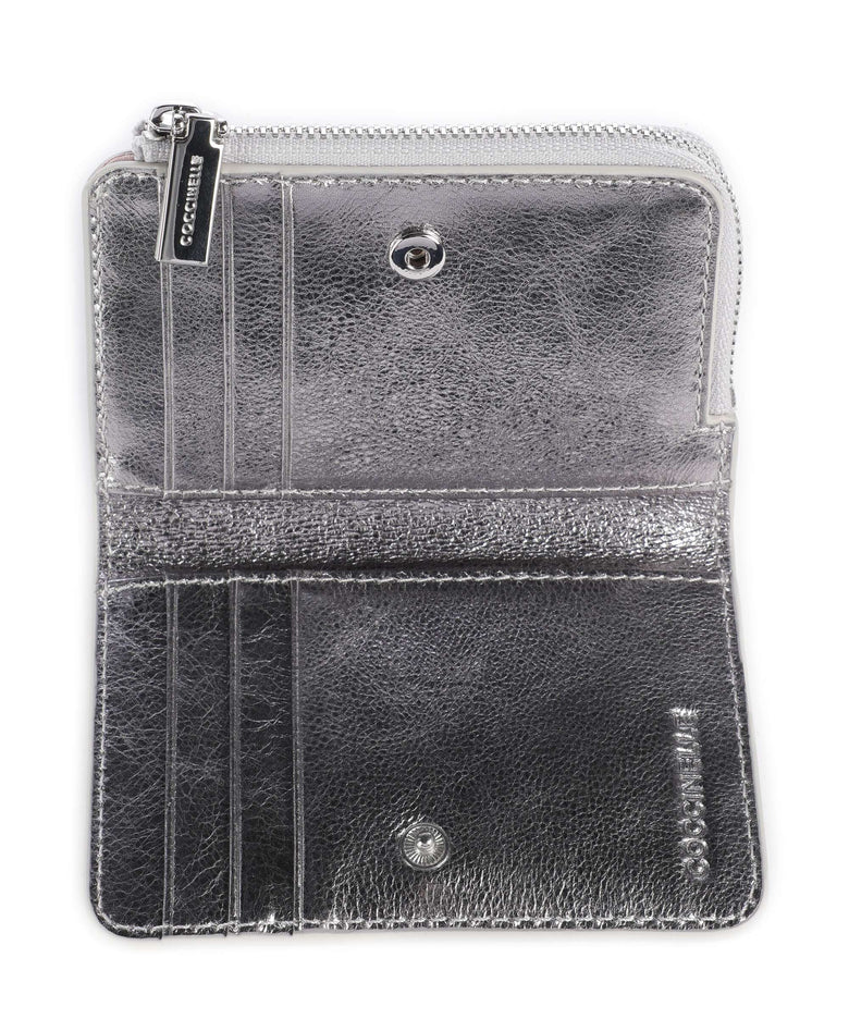 Coccinelle Metallic Smooth Metal Wallet silver
