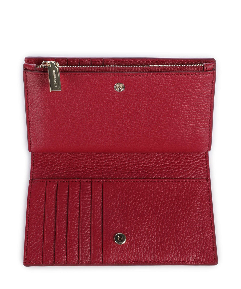 Coccinelle Metallic Soft Wallet sangria