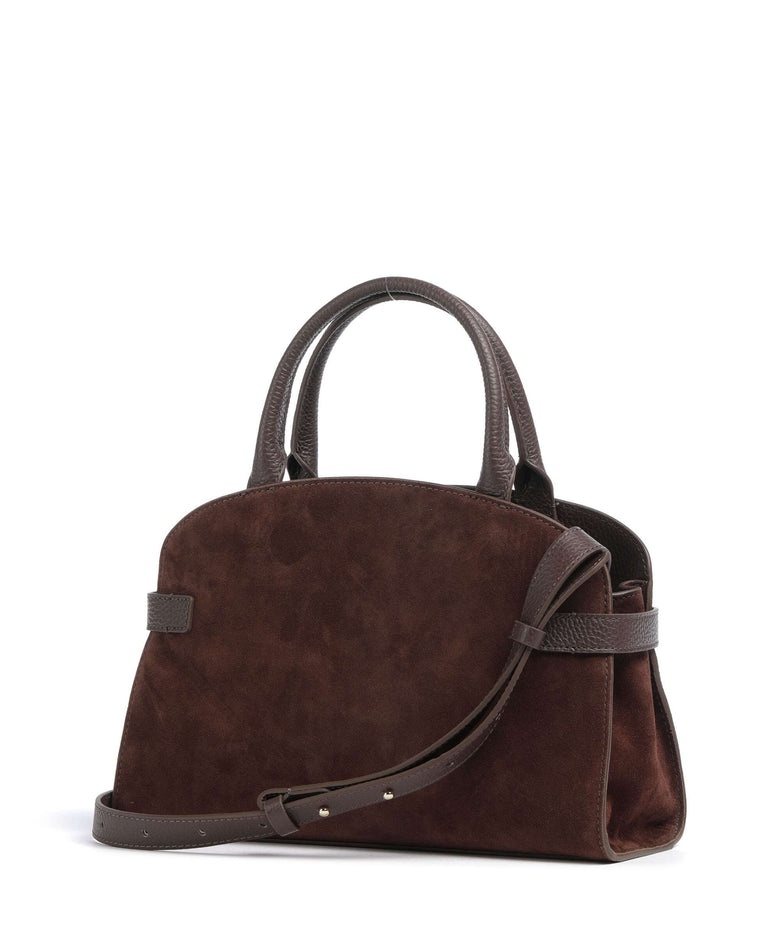 Coccinelle Sabine Suede Handbag brunette