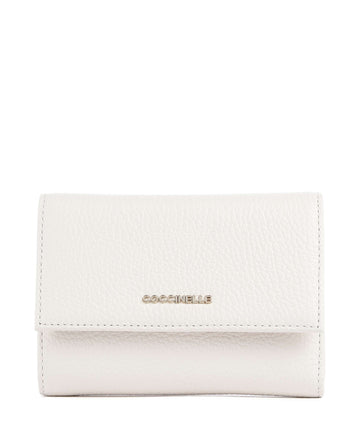 Coccinelle Metallic Soft Wallet blanco