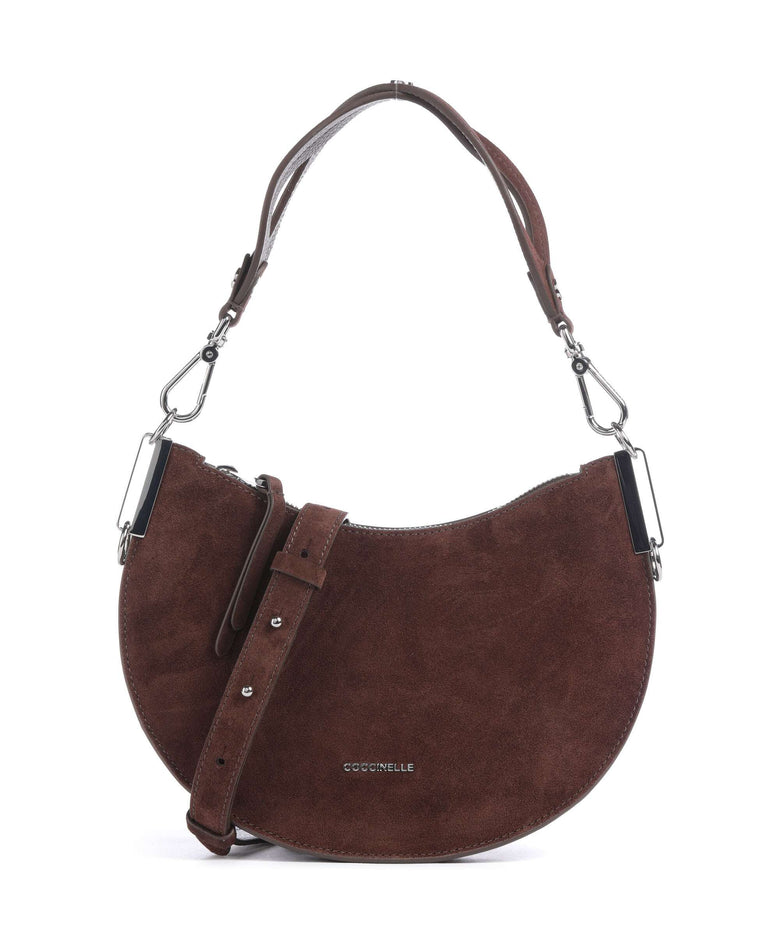 Coccinelle Sunup Suede Shoulder bag brunette