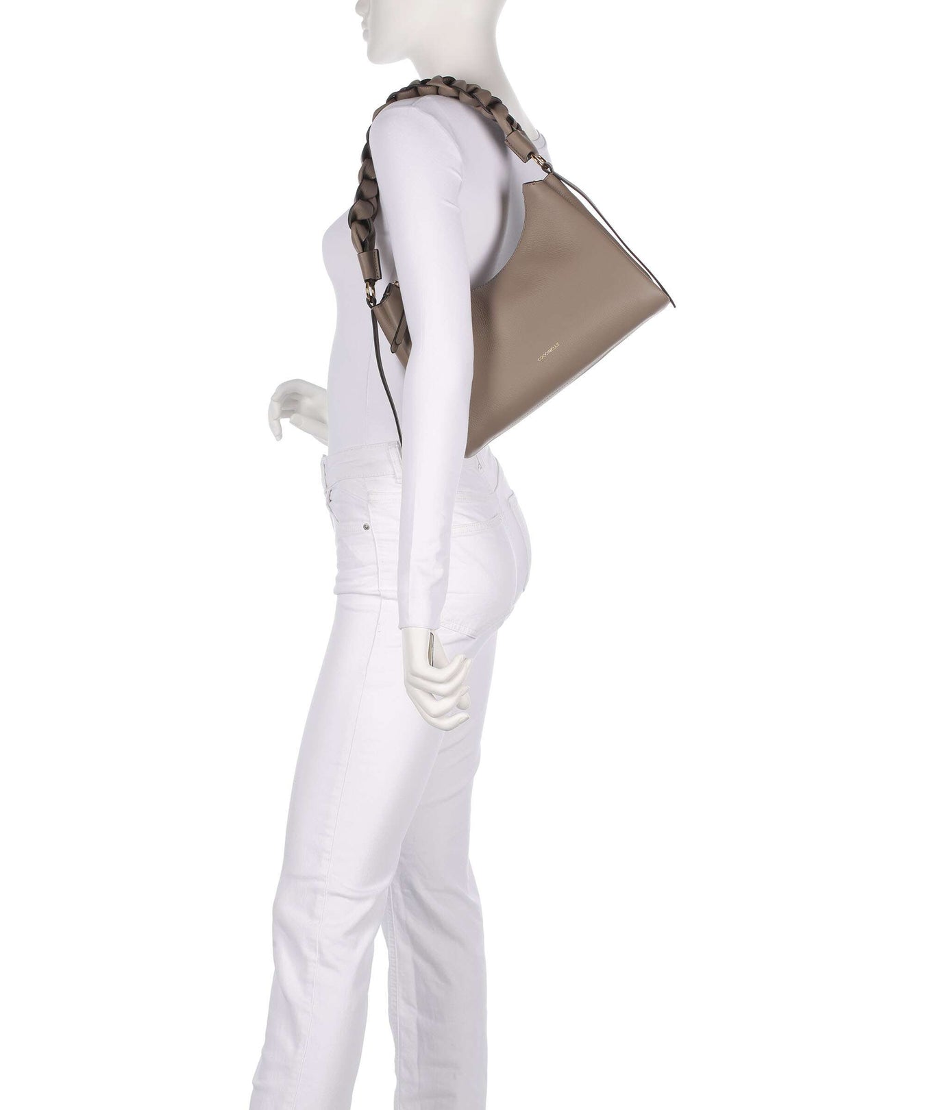 Coccinelle Boheme Grana Double Shoulder bag warm taupe/rosette