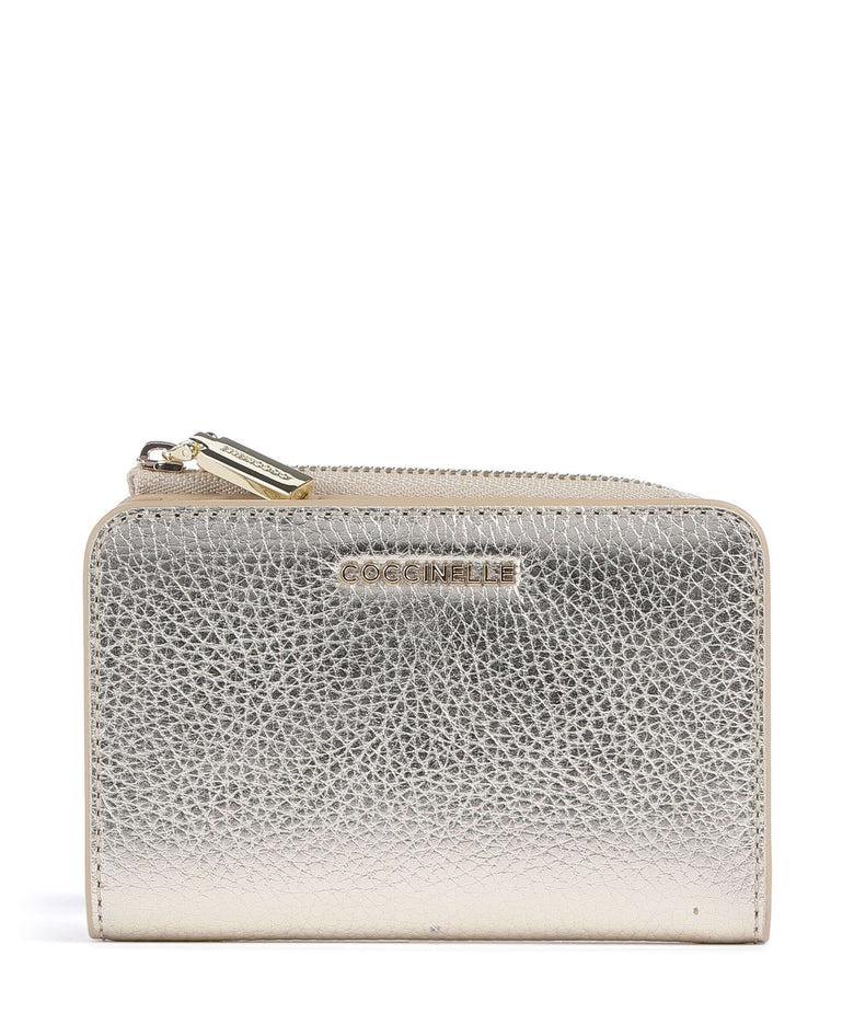 Coccinelle Metallic Soft RFID Wallet pale gold