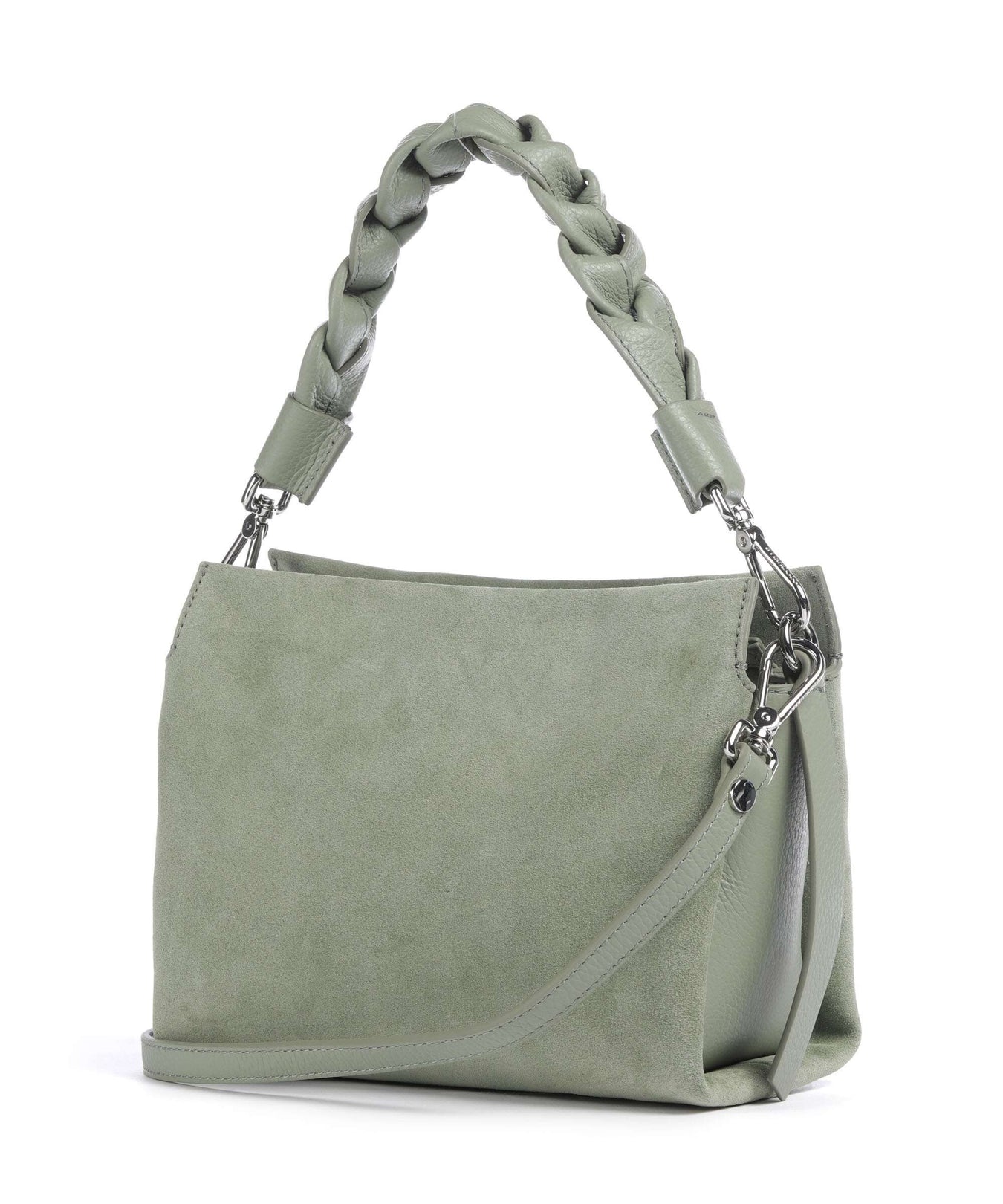 Coccinelle Boheme Suede Handbag greenery