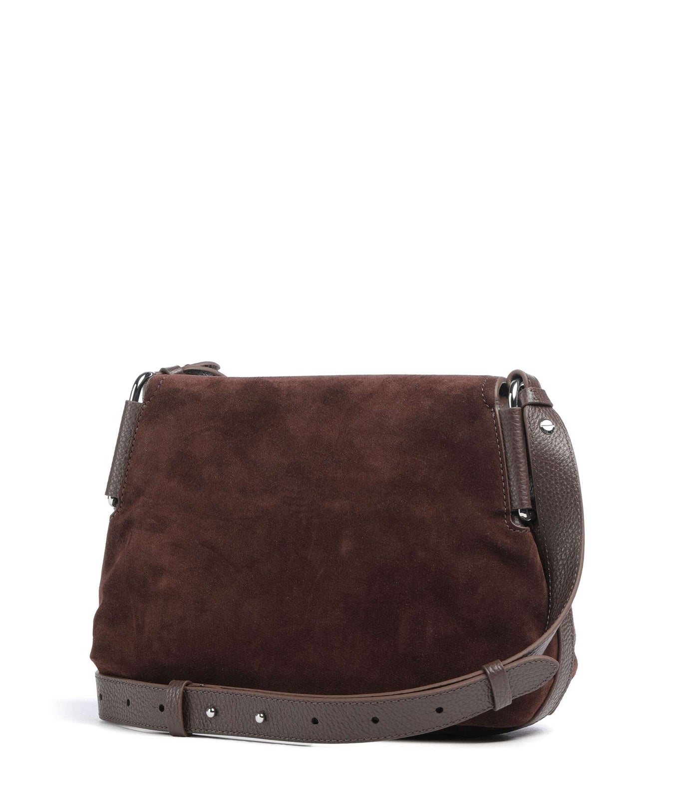 Coccinelle Rebekka Suede Crossbody bag brunette