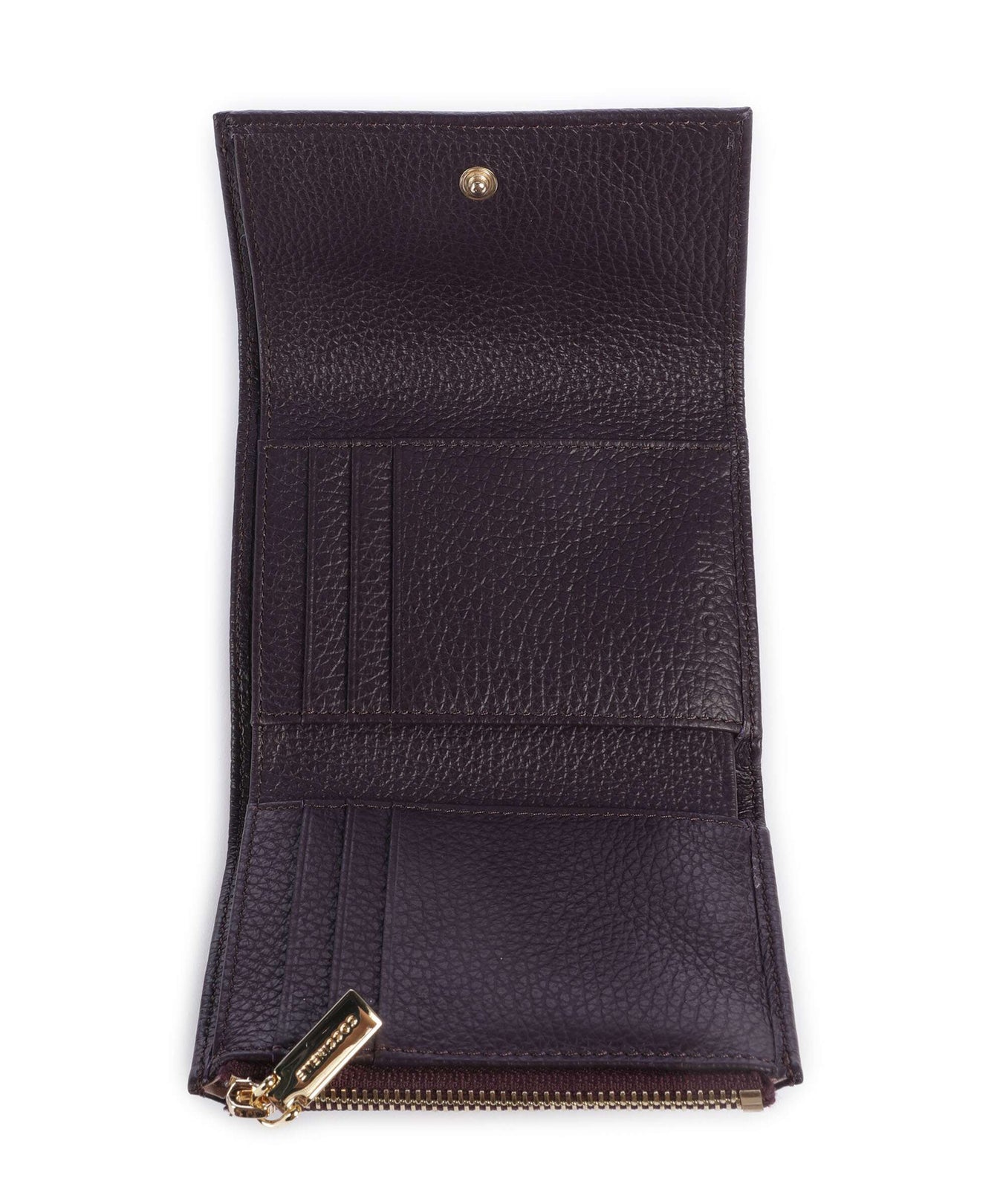 Coccinelle Metallic Soft RFID Wallet prune