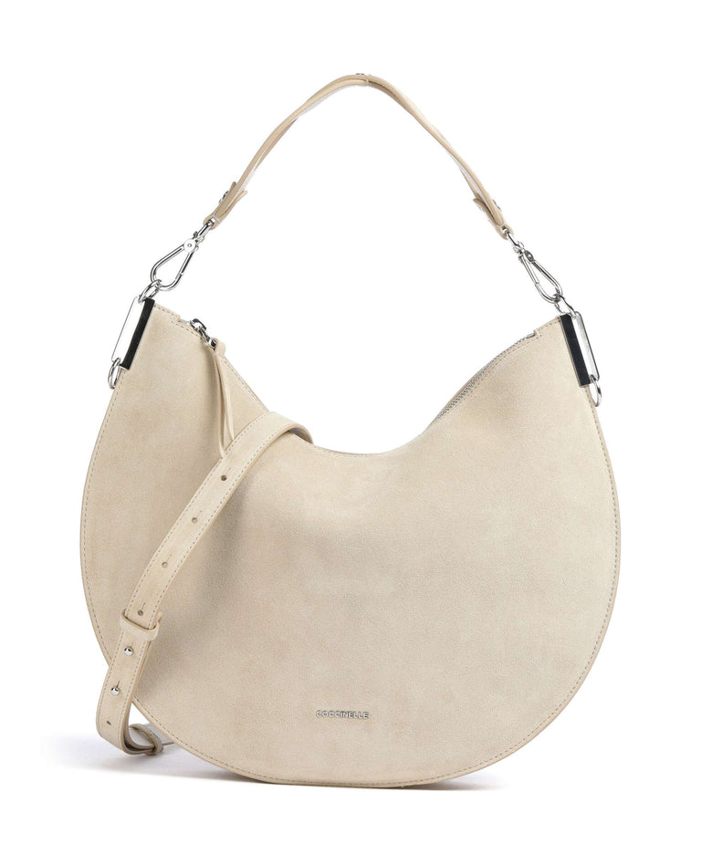 Coccinelle Sunup Suede Shoulder bag sandshell