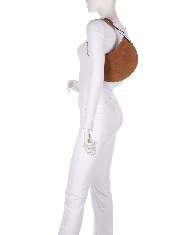 Coccinelle Sunup Suede Shoulder bag cognac