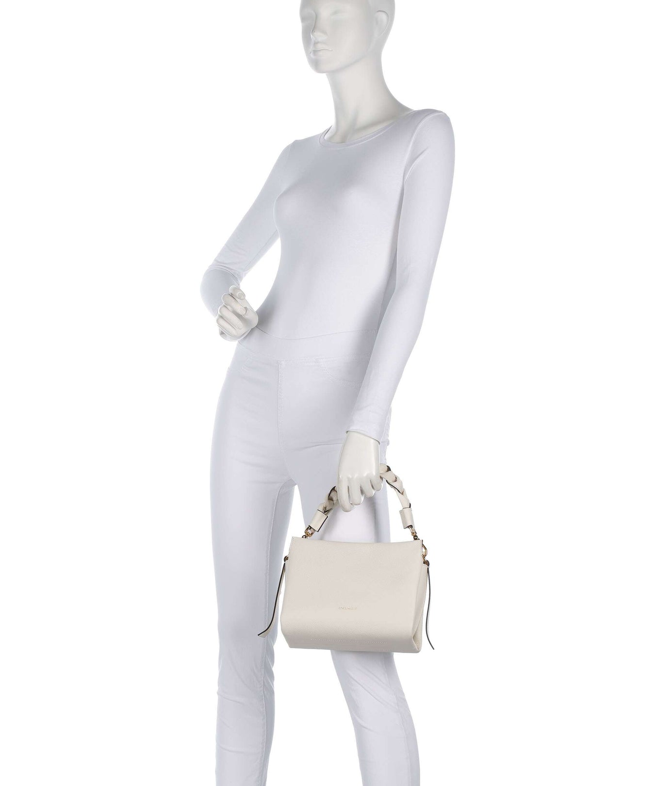 Coccinelle Boheme Grana Double Shoulder bag pearl/cognac