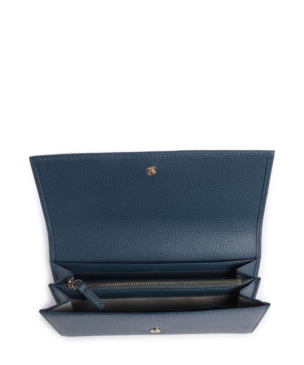 Coccinelle Metallic Soft RFID Wallet deep blue