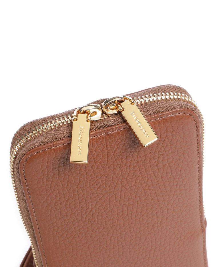Coccinelle Flor Phone bag cognac