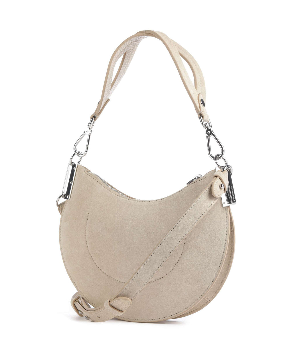 Coccinelle Sunup Suede Shoulder bag sandshell